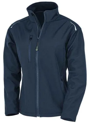 Produktbild von Result Genuine Recycled - Softshelljacke Dreilagig für Damen LT678 (L) (Marineblau)
