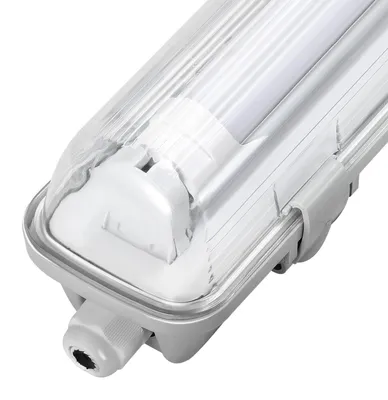 Obrázek produktu pro LED svítidlo Eikuavons T8 pro vlhké prostory, IP65, 24 W, 150 cm, jedno světlo, studená bílá (6500 K), LED panelové svítidlo pro sklepy, garáže a dílny