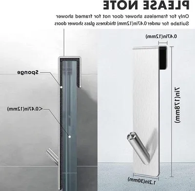 Obrázek produktu pro Nerezové sprchové držáky bez vrtání, stříbrné, 178 cm