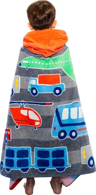 Produktbild von Kinderbadetuch Bademantel Baumwolle Cartoon Muster Kinder Robe Strand Schwimmen mit Kapuze Poncho（Orangen）