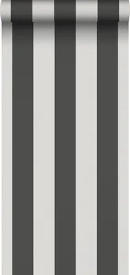 Produktbild von Sanders & Sanders Tapete Streifen Schwarz und Grau 53 cm x 10.05 m