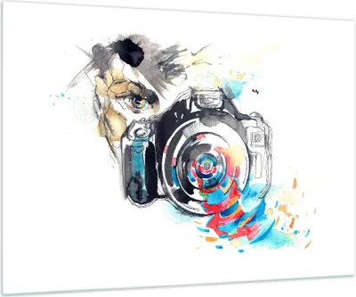 Produktbild von Bilder auf glas - Fotograf Kamera Fokus Hobby - 100x70cm - Glasbilder - Wandbilder - Kunstdruck - zum Aufhängen bereit - Wanddekoration aus Glas - Glas Bilder - Wandbild auf Glas - GAA100x70-3022