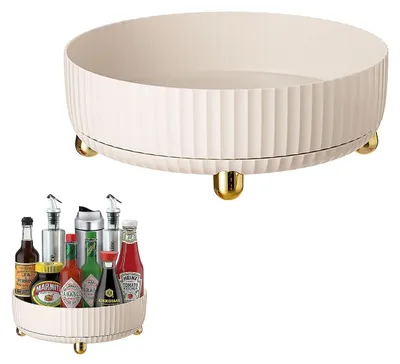 Produktbild von Schwenkbarer Gewürzhalter 22 cm, 360° drehbar, Küche, rutschfest, weiß