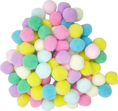 Obrázok produktu pre Polyesterové bambuľky 15 mm 80 ks - Loveart - pastelový mix