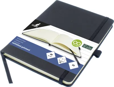 Image de carnet de notes kangaro 96 feuilles DIN A5 lignées noir