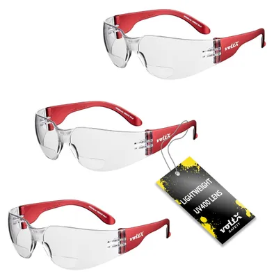 Image de Lunettes de lecture +1.5, lot de 3, verres transparents, protection UV400, anti-buée, pour le vélo