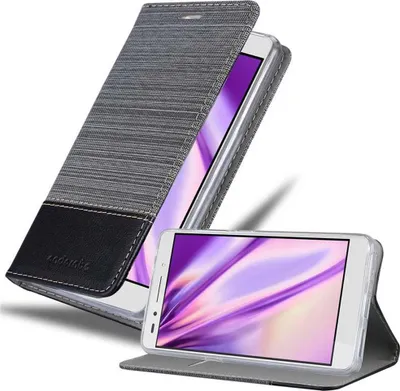 Obrázok produktu pre Cadorabo puzdro pre Honor 7 ochranné puzdro v sivej farbe puzdro na mobilný telefón obal na knihu