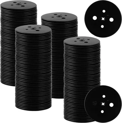 Obrázek produktu pro Kotvy do země, 5,5 cm, 200 kusů, černé plastové podložky, pro použití v zahradě