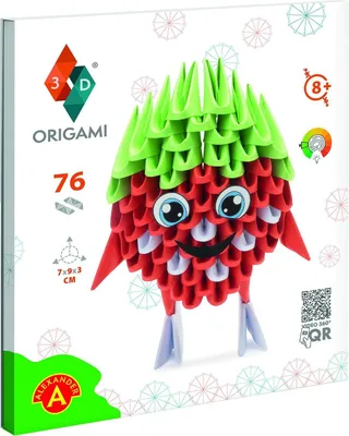 Zdjęcie produktu dla Origami 3D Truskawka zestaw kreatywny
