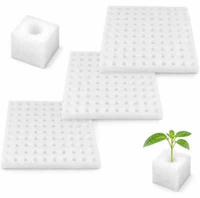 Productafbeelding van 300 Hydrocultuur Sponsjes voor Bodemloze Teelt van Groenten en Planten