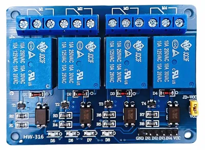 Obrázok produktu pre Rosfix 4-kanálový 12V reléový modul Arduino
