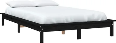 Obrázek produktu pro vidaXL Postel z masivu černá 120x200 cm Borovice