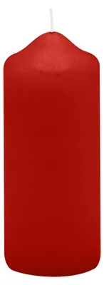 Produktbild von Spitzkopf Stumpen Kerzen Weihnachtsrot 10 x Ø 4 cm, 12 Stück