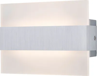 Image de Applique murale LED Neville en aluminium brossé, 4 W, blanc chaud, 180 lm, métal, dimensions : 12 x 16 x 4 cm, IP20, Rabalux