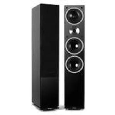 Produktbild von Paar schwarzer 3-Wege Standlautsprecher mit 140 Watt RMS Leistung
