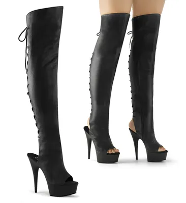 Produktbild von DELIGHT-3019 Damen Boots von Pleaser, Schwarz  , EU 35, US 5