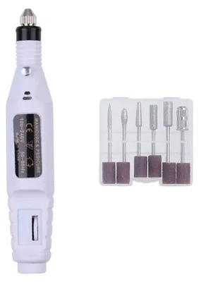 Produktbild von UNIQ Basic 6-in-1 Elektrische Nagelfeile in Weiß - Maniküre und Pediküre Set mit USB