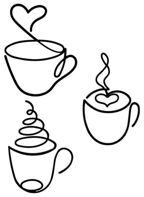 3 Metall-Wandbilder Kaffeetassen, schwarz, 20,3 cm, für Küche & Wohnzimmer