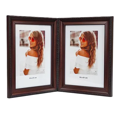 Zdjęcie produktu dla GALERIA multirama VENETO na zdjęcia 15x21 cm PODWÓJNA pion/pion BRĄZ