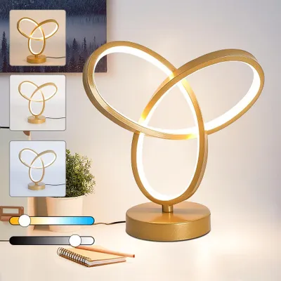 Goldene LED-Tischlampe, 10 W, dimmbar, 3 Farbtemperaturen