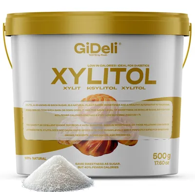 Produktbild von Xylit Birkenzucker 500g Zuckerersatz Vegan Zahnfreundlich Kalorienarm GiDeli