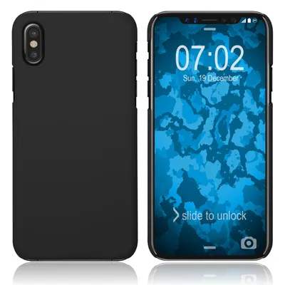 Produktbild von PhoneNatic Case kompatibel mit Apple iPhone Xs - Hülle schwarz gummiert Hard-case Cover