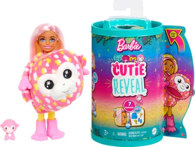 Image de Barbie Cutie Reveal Poupée Chelsea en costume de singe (série Jungle)