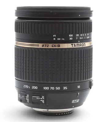 Produktbild von Tamron 18-270 VC Nikon II, 13/18, F/22-40, 0,49m, Schwarz, 7,96 cm, 7,2 cm