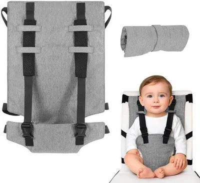 Produktbild von Unyqoos® Tragbarer, faltbarer Kinderstuhl mit verstellbarem Sicherheitsgurt – Reise- und Alltagsstuhl für 6 Monate–3 Jahre, rutschfest, waschbar