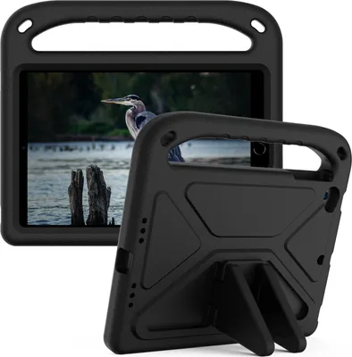 Immagine prodotto di Custodia protettiva per iPad Mini 1/2/3/4/5, leggera custodia per bambini in EVA con maniglia e supporto Nero