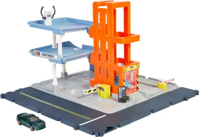 Produktbild von Matchbox Parkgarage Spielset mit Geräuschen , inkl. 1 Spielzeugauto