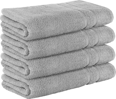 Obrázek produktu pro StickandShine, sada 4 ks prémiových froté ručníků do sauny, 80 x 200 cm, světle šedá, gramáž 500 g/m², 100 % bavlna