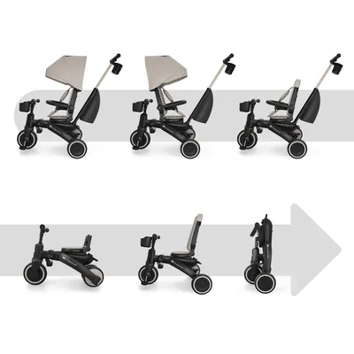 Immagine prodotto di Kinderkraft JAZZ 3 Triciclo 6 modalità pieghevole con maniglione telescopico Beige