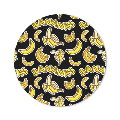 Produktbild von MuchoWow® Mauspad Mousepad Banane - Muster - Obst 30x30 cm - Mousepads - Maus Mat - Pad - Mausunterlage - Tischunterlage - Schreibtischmatten