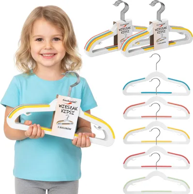 Image de Lot de 10 cintres pour enfants KIDSI, colorés