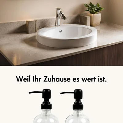Produktbild von Seifenspender 500 ml für Geschirrspülmittel und Handseife - Glas-Pumpspender - Küche und Badezimmer