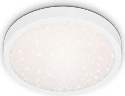 Image de BRILONER - Plafonnier LED avecReproduction étoilé, plafonnier LED plat, température de couleur blanc neutre, Ø280 mm, blanc