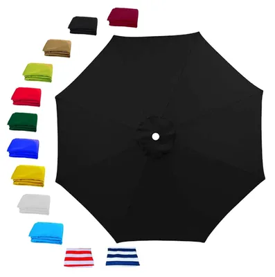 Productafbeelding van Vervangende Luifel voor Tuinparasol 3,0 m Zwart