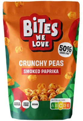Zdjęcie produktu dla BitesWeLove Chrupiący groszek z wędzoną papryką 100 g