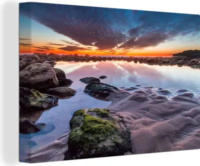 Obrázek produktu pro OneMillionCanvasses® Malba na plátně Nástěnná malba na plátně - Skály - Voda - Příroda - 150x100cm