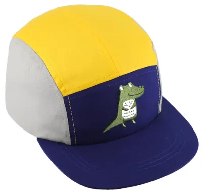 Fiebig Bunte Kinder Baseball-Cap mit Krokodil-Stick in blau