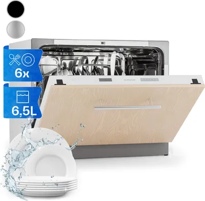 Image de Klarstein Mini Lave Vaisselle Encastrable de 6 Couvert, Lave-vaisselles Silencieux, 6 Programmes de Lavage, Petit Lave-vaisselle de Table, Lave vaisselle Portable, Facile à Installer pour la Maison