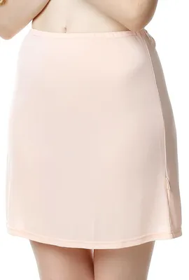 Produktbild von Mewa Lingerie Damen Halbrock Kurz Viskose - Mini Unterrock Antistatisch, Glatt & Unsichtbar, Größe 50, Lachs