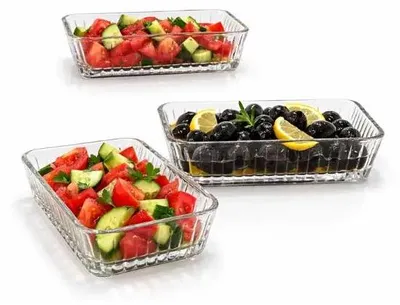 Produktbild von Paşabahçe Frezya Schälchen-Set aus Glas, 3 x 225 ml