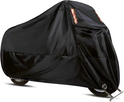 Immagine prodotto di Copertura impermeabile per moto Famanu, realizzata in tessuto 210D resistente al vento, con riflettori e design per la sicurezza