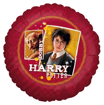 Produktbild von Harry Potter 3er-Set Folienballons Ø45cm rot-gold Ballons Harry Dobby Ron Hermine