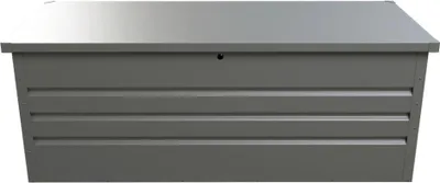 Produktbild von Gartenbox aus grauem verzinktem Stahl TOMASO - Fassungsvermögen 582 l