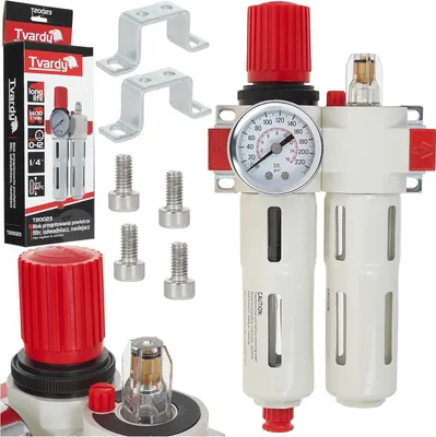 Immagine prodotto di Separatore d'acqua e olio ad aria compressa, riduttore di pressione per compressore, filtro regolatore aria con manometro 1/4 " Tvardy