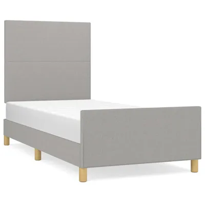 Produktbild von vidaXL Bettgestell ohne Matratze Hellgrau 80x200 cm Stoff