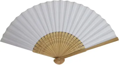 Produktbild von 2 stück Papierfächer Handfächer Fächer weiss